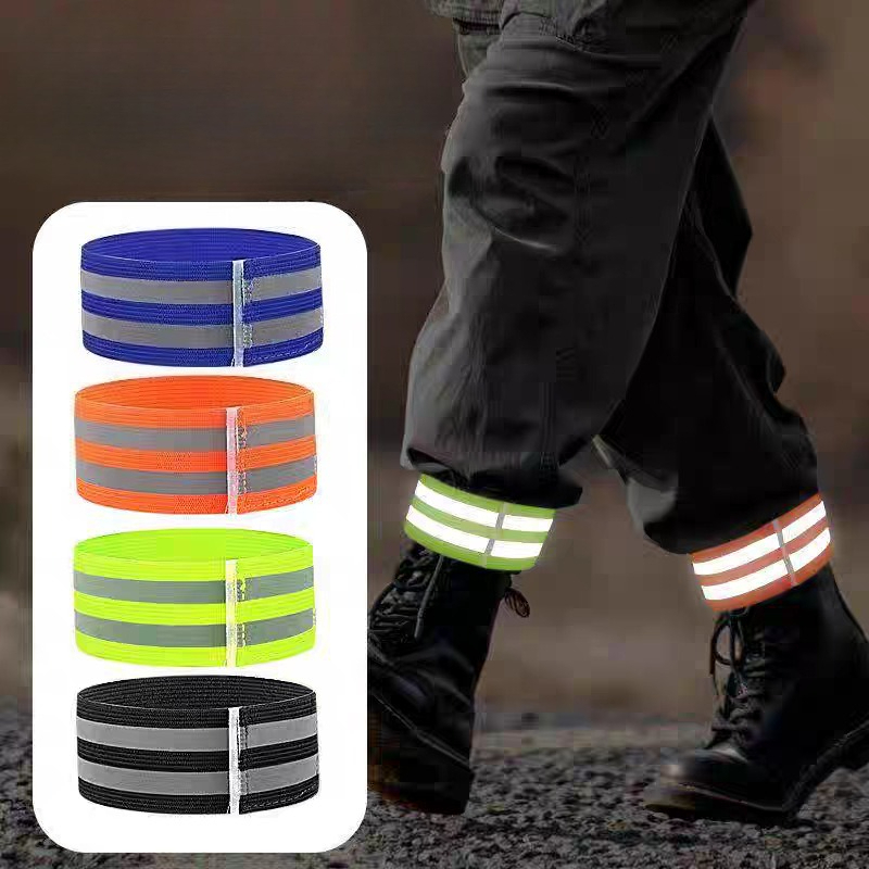 Running Gear Parts - สายรัดกางเกงสะท้อนแสงสำหรับจักรยาน 2-10 ชิ้น สายรัดขาสำหรับขี่จักรยานกลางคืน เหมาะสำหรับจักรยานเสือหมอบ เดินป่า