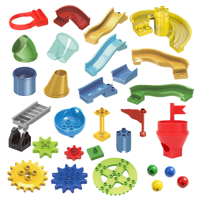 Running Gear Parts - Bigหินอ่อนRun Mazeอาคารบล็อกชิ้นส่วนพิเศษTrackสไลด์เกียร์ท่อช่องทางก้อนใช้งานร่วมกับของเล่นก่อสร้าง