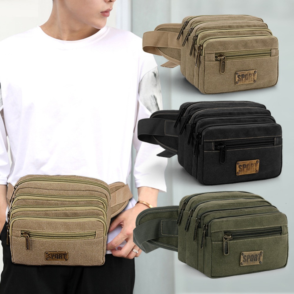 Running Gear Organizer - ที่มีประโยชน์ผ้าใบเอวกระเป๋าหลายกระเป๋ามัลติฟังก์ชั่แคชเชียร์กระเป๋าขนาดใหญ่ความจุกระเป๋าวิ่งกลางแจ้งกระเป๋าสะพาย