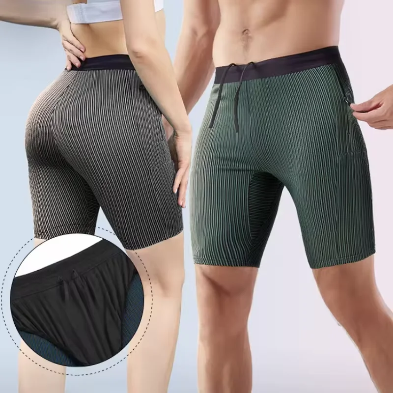 Running Gear Organizer - 2 in 1 ฤดูร้อนมาราธอนกางเกงขาสั้นการบีบอัดด่วนแห้งยาวระยะทางวิ่งการฝึกอบรม Tights กีฬาผู้หญิงผู้ชาย