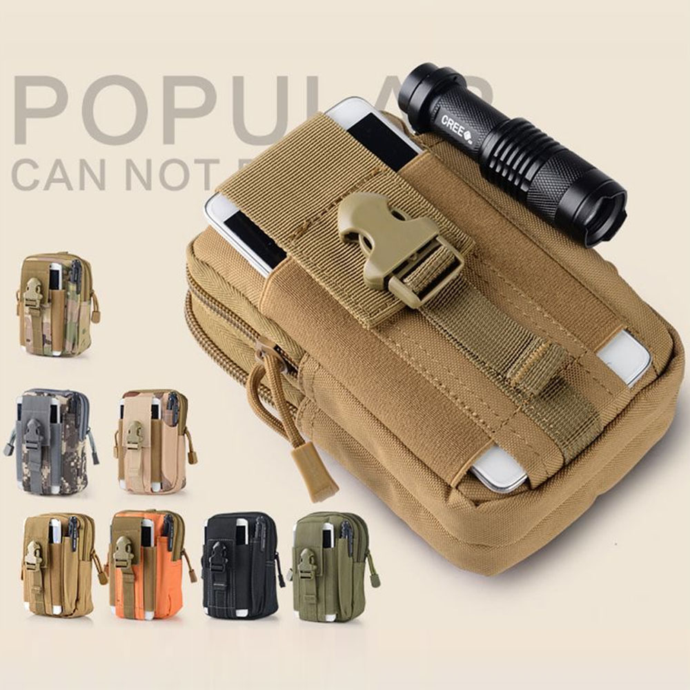 Running Gear Organizer - กระเป๋าแขวนขนาดเล็กแบบยุทธวิธี, กระเป๋าใส่โทรศัพท์มือถือกันน้ำสำหรับวิ่งออกกำลังกายอเนกประสงค์ขนาดเล็กสำหรับกิจกรรมกลางแจ้ง, กระเป๋าคาดเอวยุทธวิธีสีดำ