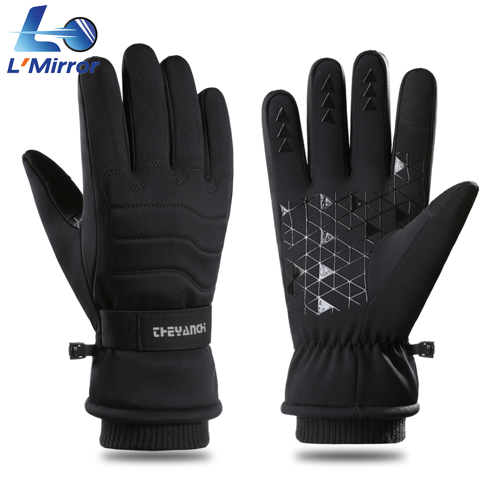 Running Gear For Winter - แอล ● ถุงมือวิ่งกันลมแบบมีกระจก หน้าจอสัมผัสสำหรับฤดูหนาว ให้ความอบอุ่น สำหรับผู้ชายและผู้หญิง