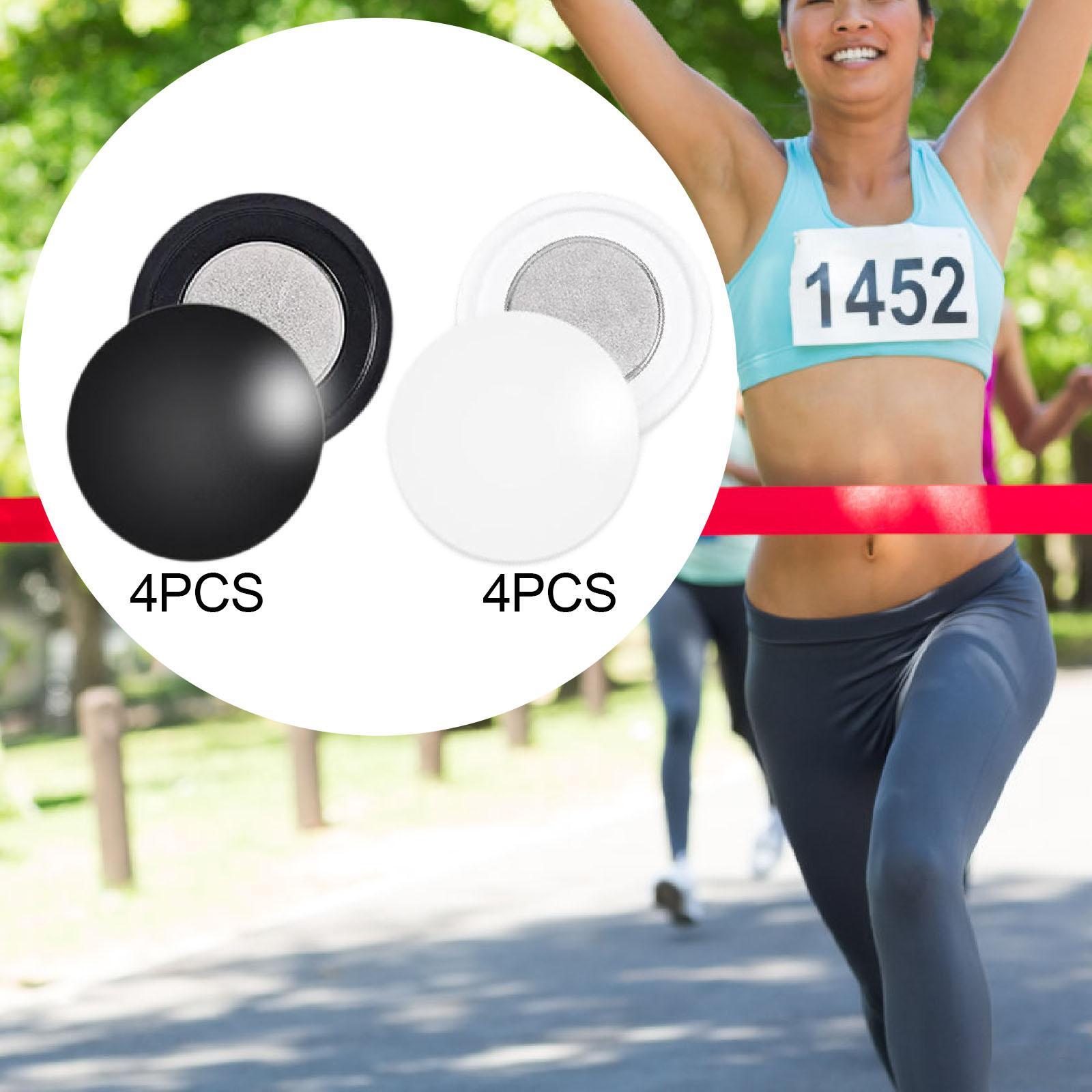 Running Gear Parts - 4 คู่ Magnetic Race Bib คลิปวิ่งเกียร์สําหรับนักวิ่ง
