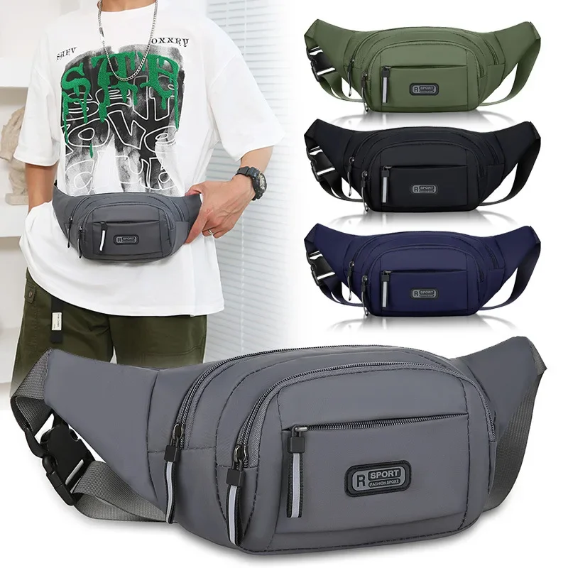 Running Gear Organizer - ผู้ชายผ้าใบ Fanny เอว Unisex Fit กระเป๋าคาดเอวกีฬากลางแจ้งวิ่ง