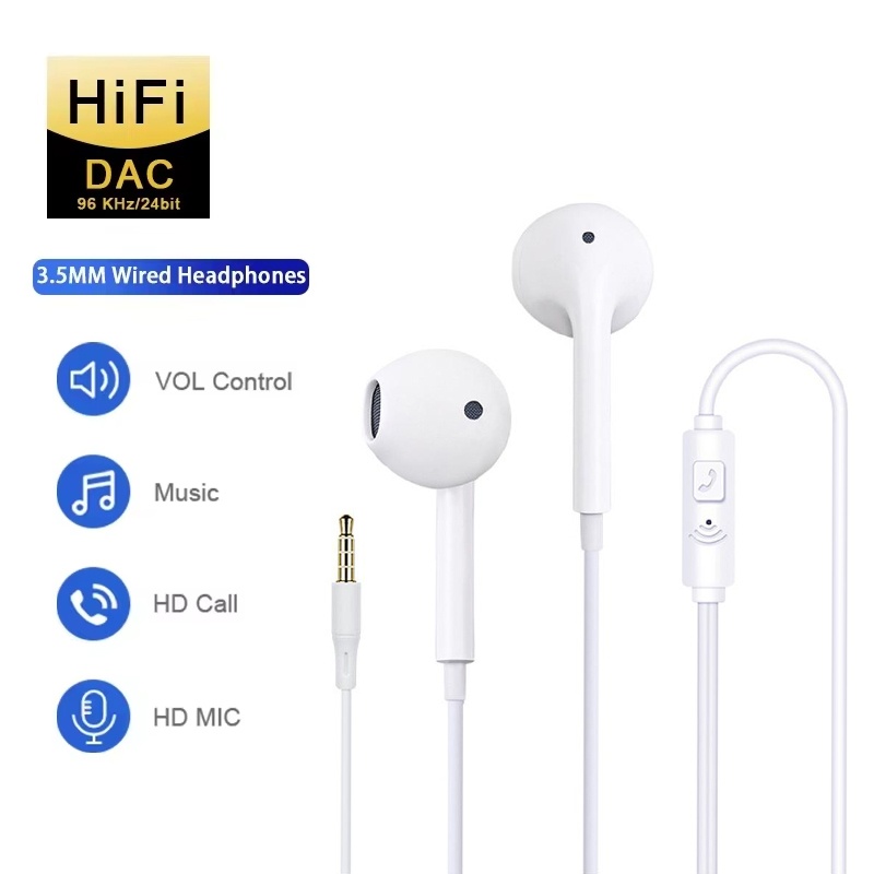 Running Gear Headphones - หูฟังชนิดใส่ในหูขนาด 3.5 มม. สำหรับสมาร์ทโฟน พีซี คอมพิวเตอร์