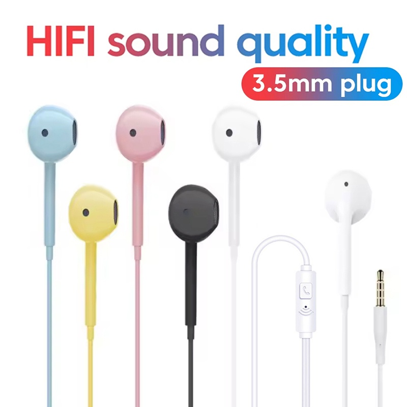 Running Gear Headphones - ชุดหูฟังแบบมีสายสำหรับวิ่งออกกำลังกายพร้อมไมโครโฟน ใส่สบายในหู เสียงคมชัด ฟังเพลง โทรออกได้ ใช้ได้กับโทรศัพท์