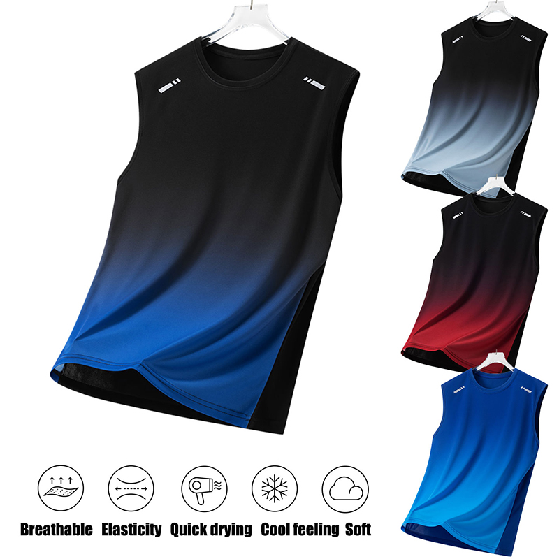 เสื้อกีฬาผู้ชายแบบไล่เฉดสี น้ำ - Running Gear บทวิจารณ์และราคา